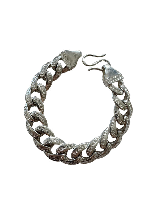 ENGRAVED CURB CHAIN BRACELET