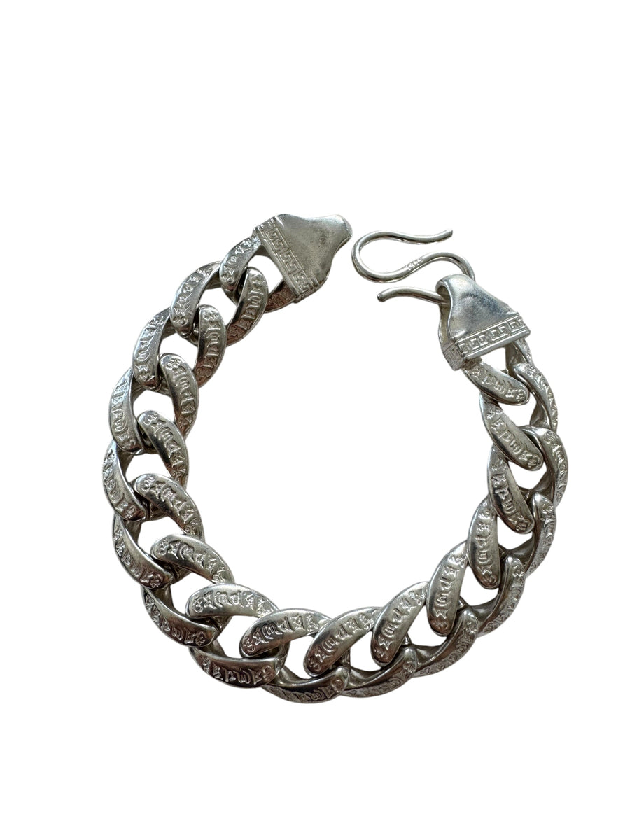 ENGRAVED CURB CHAIN BRACELET