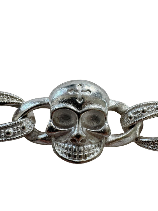 SKULL HEAD CURB BRACELET, alternate view