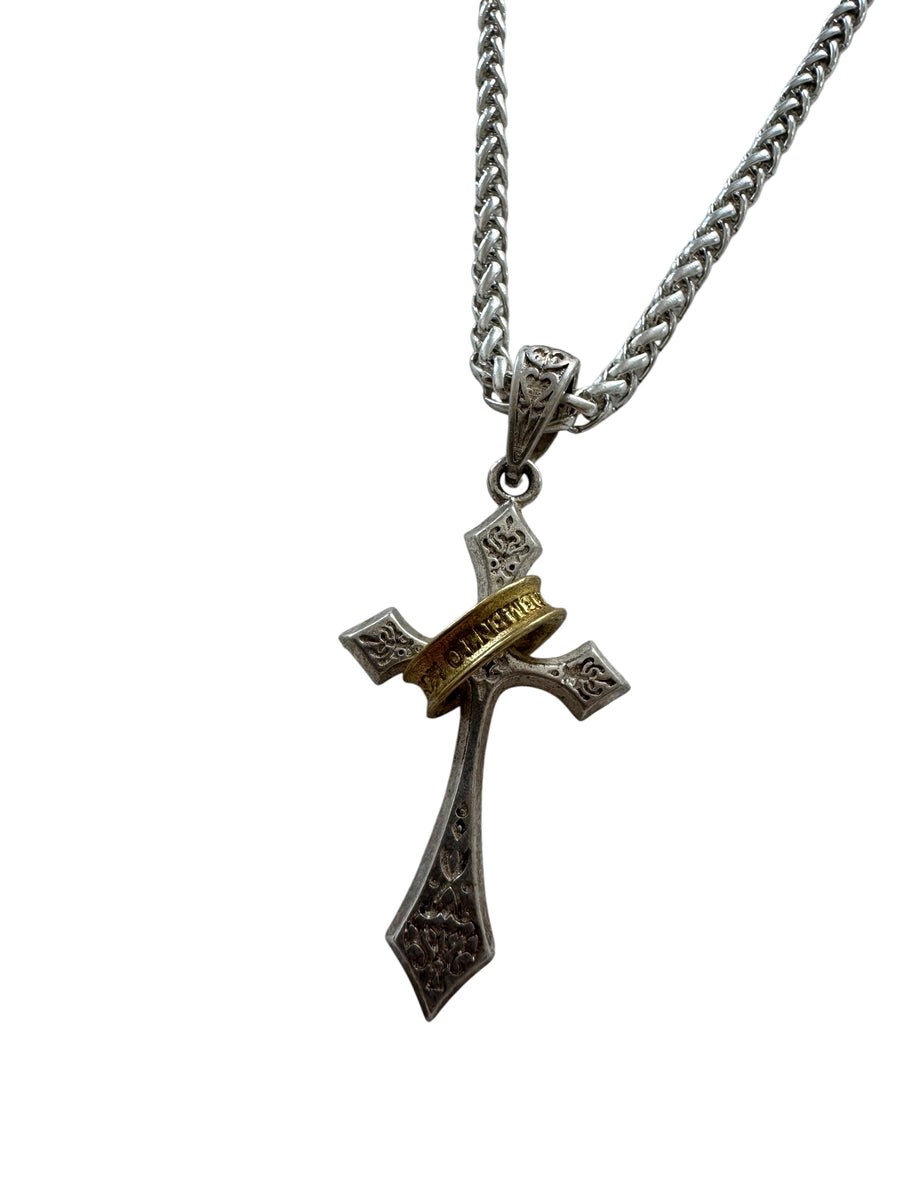 FILIGREE CROSS PENDANT NECKLACE