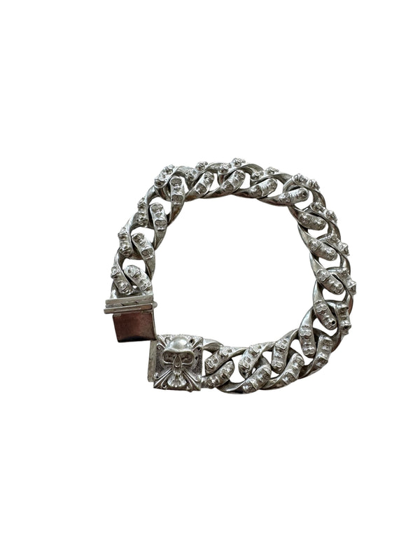 SKULL LINK CURB BRACELET