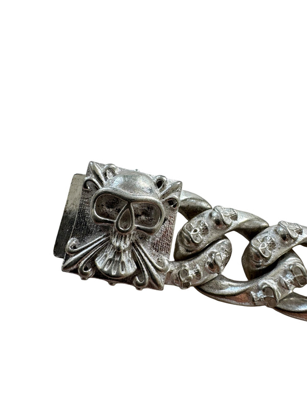 SKULL LINK CURB BRACELET, alternate view
