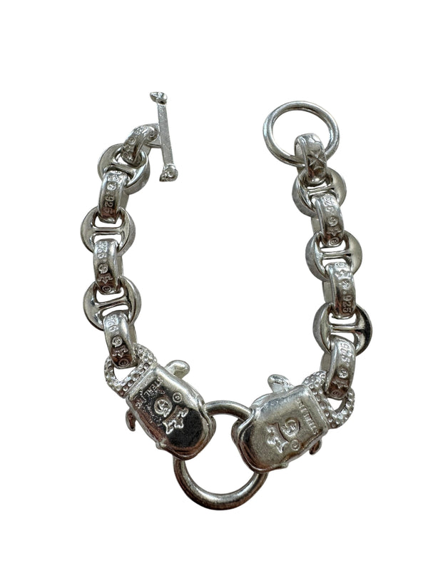 DOUBLE BULLDOG LINK BRACELET, alternate view