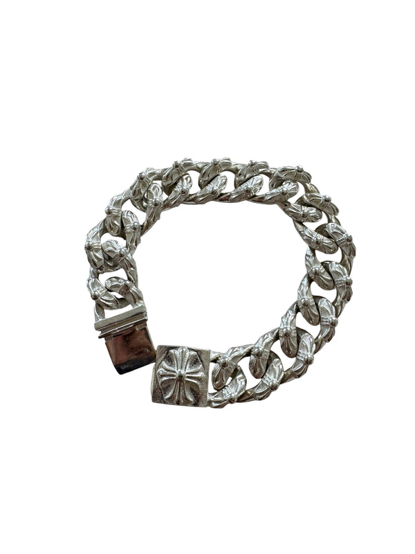 CROSS LINK CURB CHAIN BRACELET
