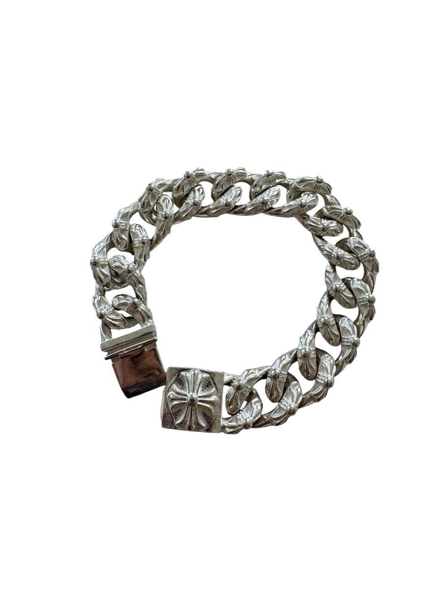 CROSS LINK CURB CHAIN BRACELET