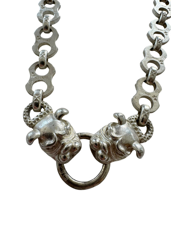 DOUBLE BULLDOG LINK NECKLACE