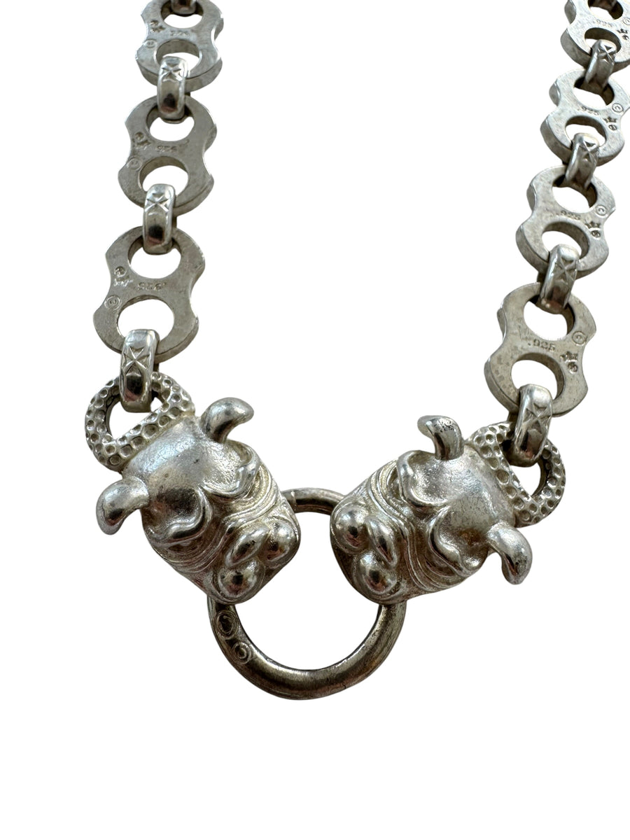 DOUBLE BULLDOG LINK NECKLACE
