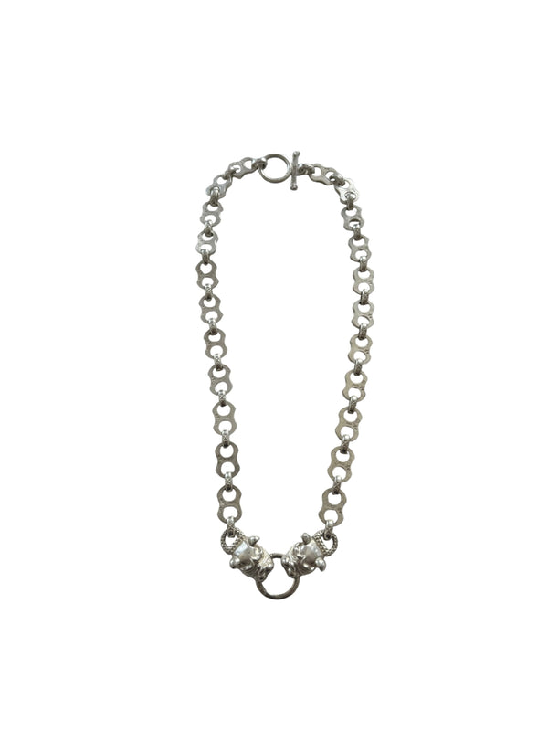 DOUBLE BULLDOG LINK NECKLACE, alternate view