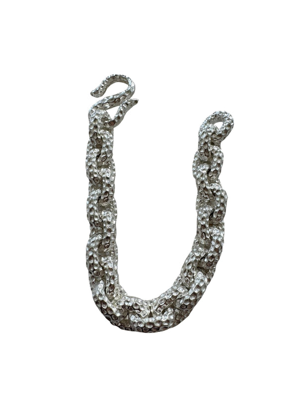 RUSTIC HAMMERED CHAIN NECKLACE
