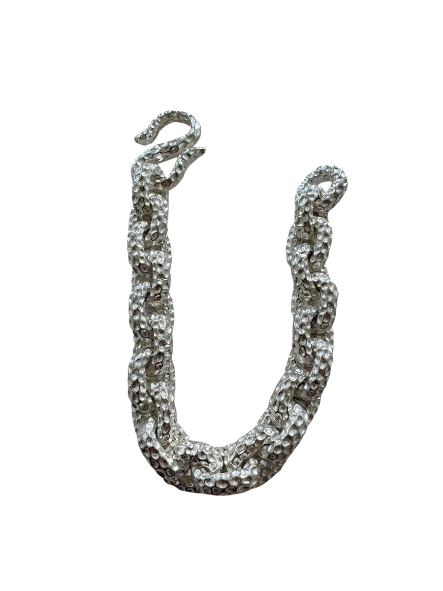 RUSTIC HAMMERED CHAIN NECKLACE