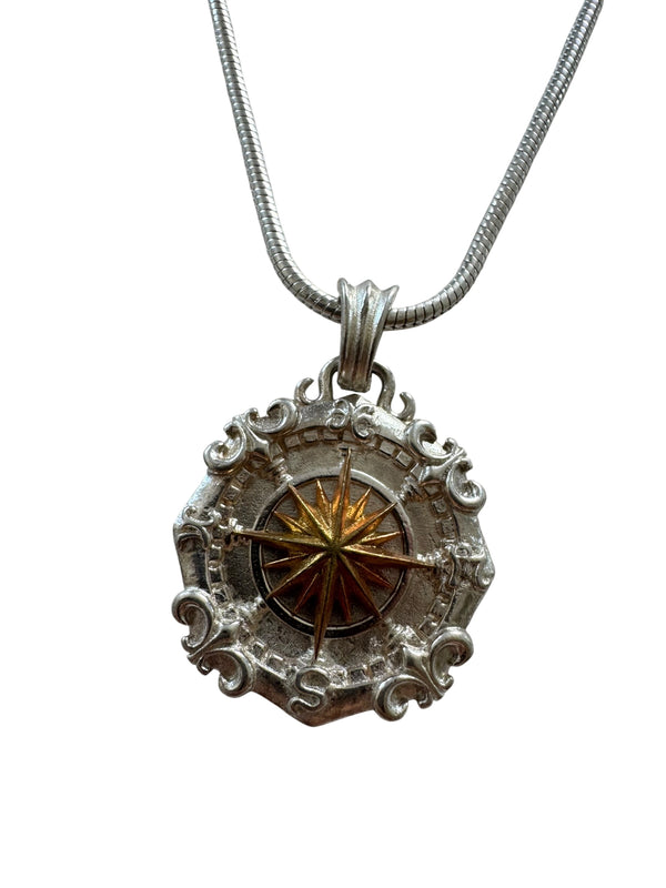 COMPASS ROSE PENDANT NECKLACE
